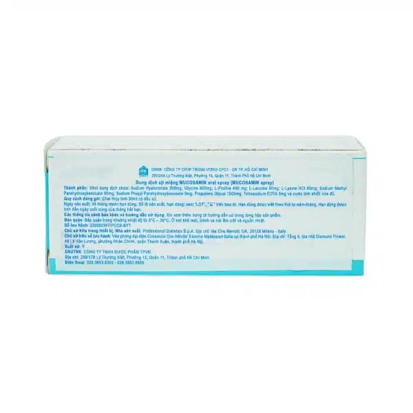 Xịt miệng Mucosamin Spray bảo vệ mô niêm mạc trong hóa/xạ trị (30ml) - Ảnh 6