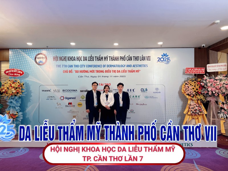 Team da liễu tới checkin tại hội nghị khoa học da liễu thẩm mỹ TP. Cần Thơ lần 7