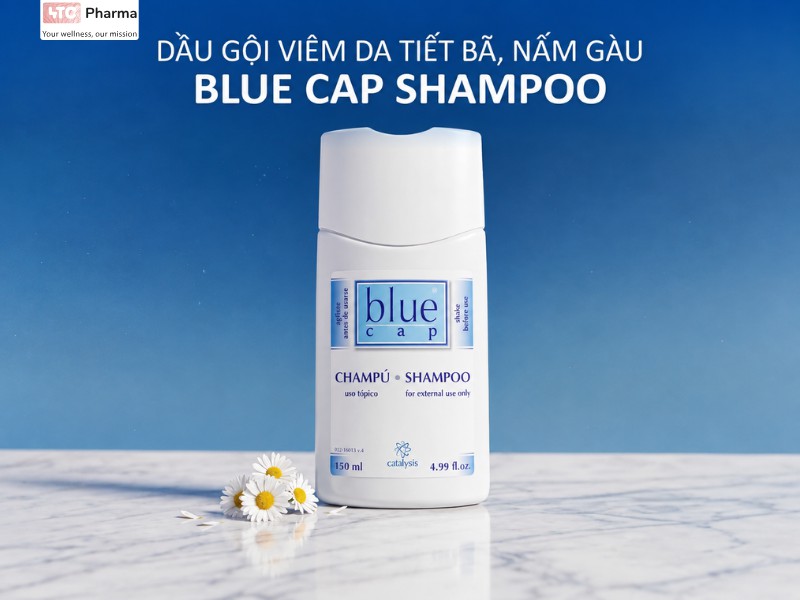 Dầu gội chuyên biệt viêm da tiết bã Blue Cap Shampoo